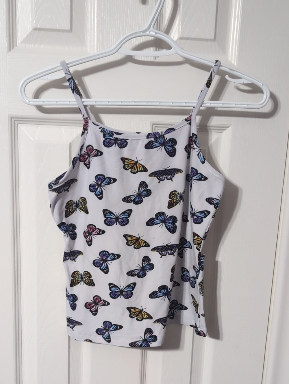 Urban Kids White Butterfly Print Tank Top